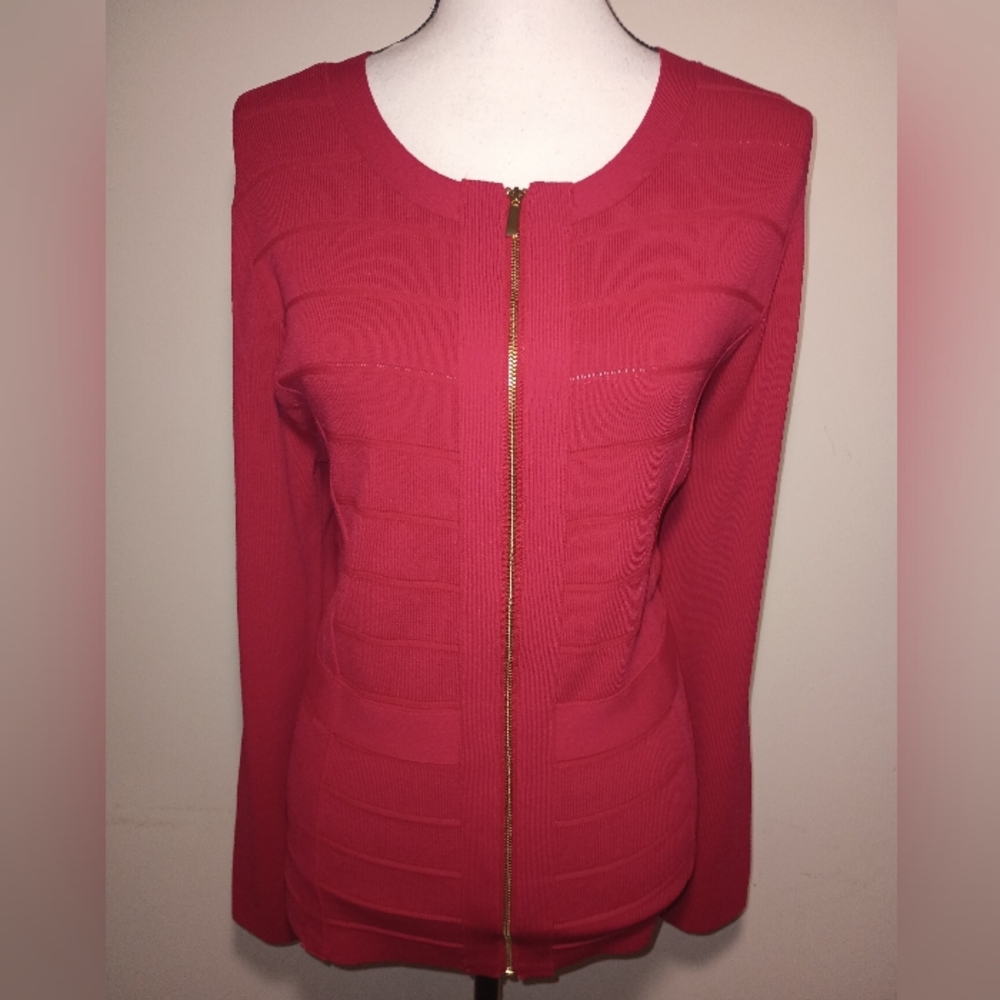 Lane Bryant Women's Red Zipper Blazer SZ18-20